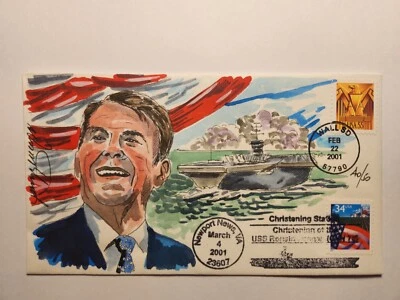 Event Cover Ronald Reagan Christening H/P Wild Horse Cachets 2001 - Image 1 of 2