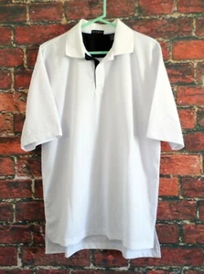 Divots Men's Golf Shirt XL White 100% Polyester - Picture 1 of 6