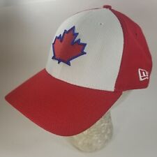 Vintage TORONTO BLUE JAYS Hat Cap Red Fitted M/L Mens MLB Baseball New Era