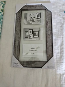 NEW 3-Op Gallery Collection Malden Collage Frame Holds Three 4 X 6in Photos - Picture 1 of 6