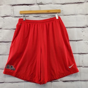 OLE MISS Shorts Mens Medium NCAA Pull On Athletic Red Swoosh Logo - Picture 1 of 14