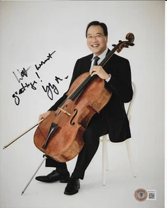 YO-YO MA signiert handsigniert 8x10 Foto Beckett BAS COA Cellist - Bild 1 von 1