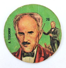Vtg 1966 Figuritas Crack Argentina Disc Card Arturo Toscanini Conductor-Musician