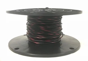 100' SPOOL AUTOMOTIVE PRIMARY WIRE 18 AWG HIGH TEMP GXL WIRE BLACK W/ RED STRIPE - Picture 1 of 1