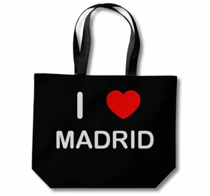 Madrid I Love Cotton Shopping Bag (Black, White, Natural) - Picture 1 of 8