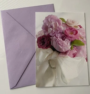 NEW Hallmark Wedding Flower Bouquet Greeting Card (blank inside) and Envelope - Picture 1 of 6