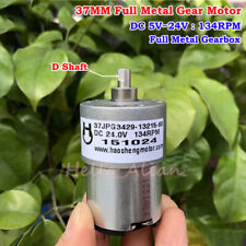 37MM DC12V 24V 134RPM High Torque Mini Full Metal Gear Motor Gear Box Slow Speed
