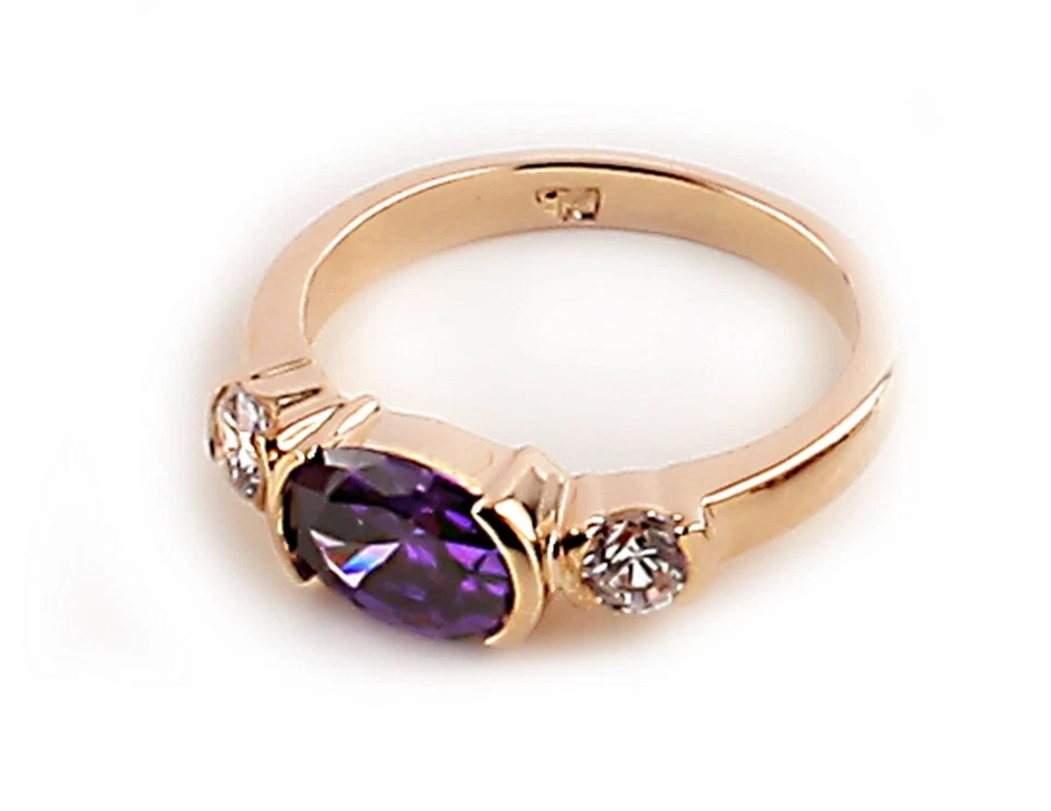 ANEL "VIOLETA" Park Lane com ROXO CZ - Orig. US$ 56 - Tamanho 6 - Ótimo! - Imagem 1 de 1