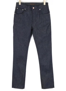 NUDIE JEANS Thin Finn Herren W29/L32 Light Natural Used Zip Fly Dark Blue Denim * - Bild 1 von 8