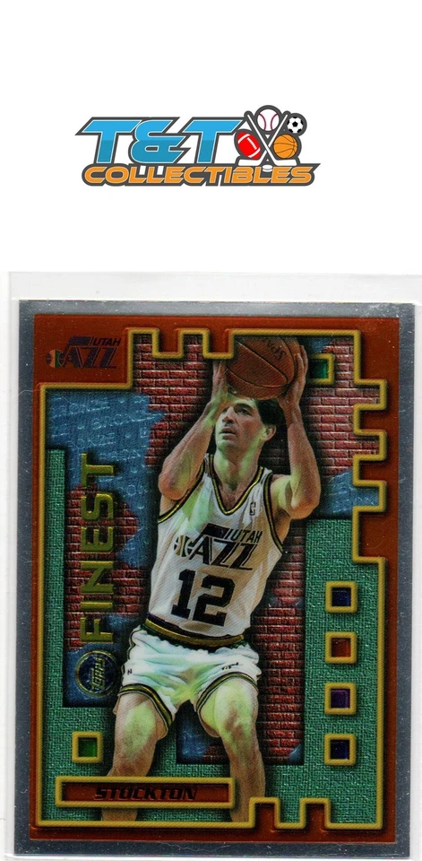 John Stockton 1995-96 Finest Mystery Borderless Silver #M29 Utah Jazz 17a - Image 1 of 1