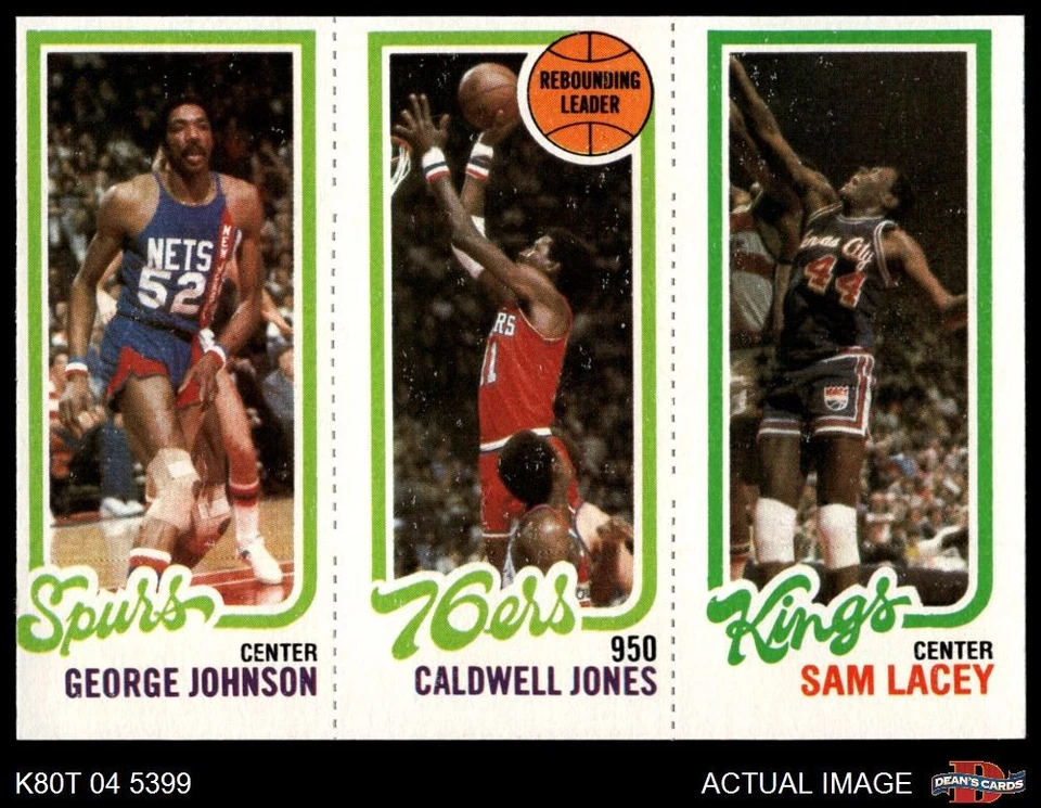1980 Topps George Johnson / Caldwell Jones / Sam Lacey 156 / 175 / 129 6 - EX/MT - Image 1 of 1
