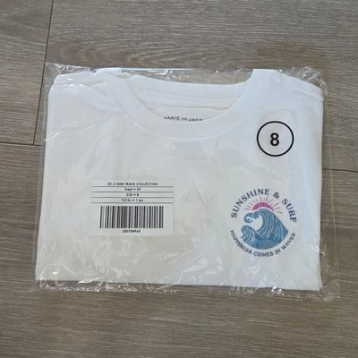 Janie And Jack Boys Surf Icon Tee Size 8 White  - Image 1 of 3