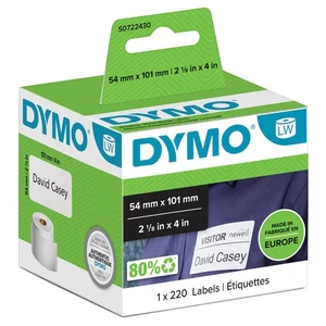 Dymo Labelwriter Shipping Label Or Name Badge 54X101mm 220 Labels Per Roll White - Picture 1 of 1