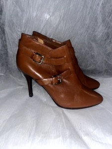 Ralph Lauren Lorelei Preloved italienische Damen-Stiefeletten aus Leder braun Größe 9 - Bild 1 von 6