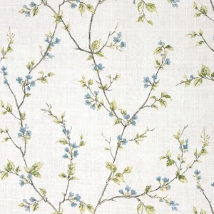 Budding Vine Floral MINERAL Home Decor Cotton Drapery Pillow Sewing Fabric BTY - Picture 1 of 6