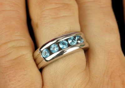 Harry Ivens: 925 Silber Ring mit Blautopas, Gr. 57 - Bild 1 von 3