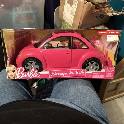 Barbie Volkswagen Escarabajo Con Muñeca Barbie Puertas Rosa Abiertas Mattel Caja Original Foto 1 de 4