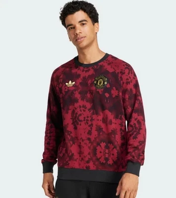 S - adidas Manchester United 24/25 Chinese New Year Crew Sweatshirt MUFC JF0364 - Image 1 of 4