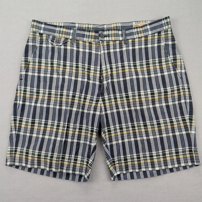 Pantalones Cortos Polo Ralph Lauren Para Hombre 36 Gris Azul India Madras Algodón a Cuadros Informales Foto 1 de 4