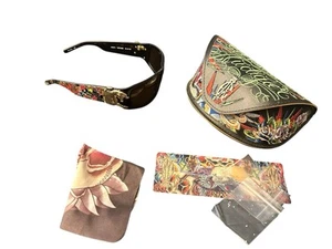 Gafas de sol Christian Audigier CAS 411 Tortuga Adornadas con Estuche y Tela - Imagen 1 de 14