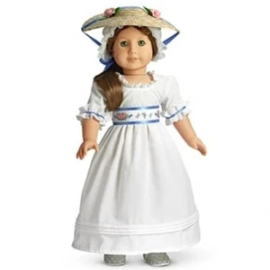 American Girl Puppe Felicity Sommer Outfit komplett Kleid Hut Schuhe Band Haube - Bild 1 von 13