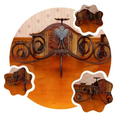 Candelabro grande vikingo hoja de desplazamiento de metal Party Lite Foto 1 de 4