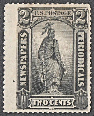 US Sc# PR103 *MINT OG H* { 2c NEWSPAPER PERIODICALS } "SCARCE UNWMK 1895 CV$ 230 - Image 1 of 4