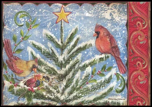 Greeting Card - Bird Cardinal - Kate McRostie - Christmas 0860 - Picture 1 of 2