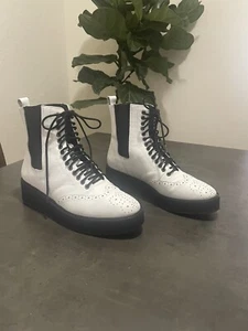 SHELLY’S LONDON White Boots WOMENS Boots LACE-UP Pre-owned 6.5 - Picture 1 of 7