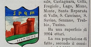 1800 ARALDICA STEMMA MODIGLIANA FORLI'-CESENA CON TESTO - Imagen 1 de 1
