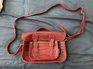 Brandneu mit Etikett Zatchels Leder Schultertasche Umhängetasche 16 Zoll rosa - Bild 1 von 6