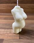Pregnant female torso candle- Soy Wax- decorative candle, natural colour
