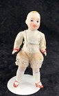 Antique 3½" Jointed All Bisque with Glass Eyes Doll - Dressed