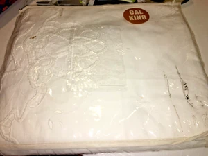 new Vintage Battenburg Lace Cal king Bed skirt White 100% cotton 14" drop 72x84 - Picture 1 of 5