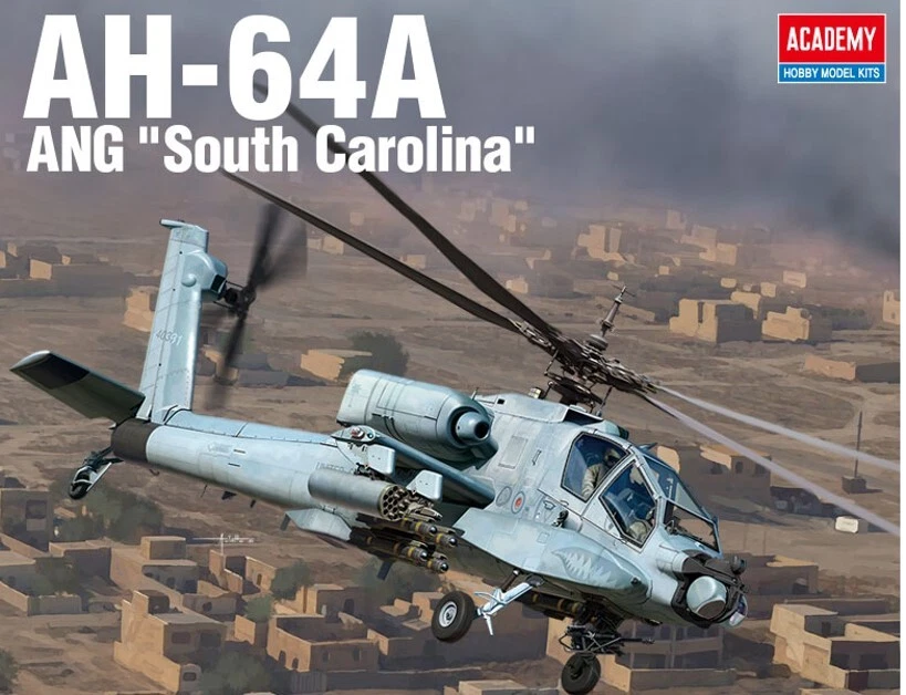 Ah-64a ANG South Carolina Helicopter 1:35 Plastic Model Kit ACADEMY - Immagine 1 di 1