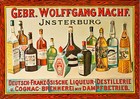 PLAKAT INSTERBURG BRENNEREI WERBUNG REKLAME 60x42cm 170 Likör Cognac Alkohol