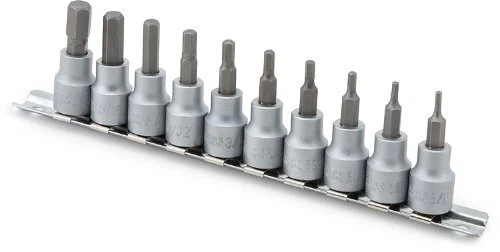 Titan 16133 (16169)   3/8" Drive SAE Hex Bit Socket Set - 10 Piece - Image 1 of 1