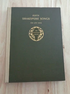 50 Shakspere Songs for Low Voice by Charles Vincent 1906 HC - Picture 1 of 1