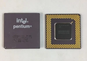 Intel Pentium 133mhz Vintage CPU Socket 5 / 7 A80502 133 SY022 SK106 SK107 P133 - Picture 1 of 9