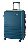 Hard Shell Teal Blue Cabin Suitcase Set 4 Wheel Luggage Trolley Case Travel Bags