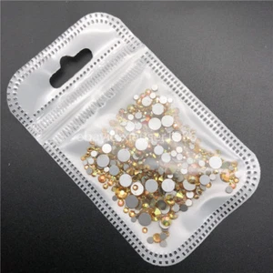 46 colors 2-5mm 400pcs Nail Art Rhinestones Crystal Gems 3D Tips DIY Decoration - Picture 1 of 58