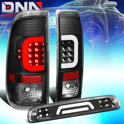 APTO 08-16 FORD SUPER DUTY LED BARRA C LUZ TRASERA + 3D TERCER FRENO/LÁMPARA DE CARGA NEGRA Foto 1 de 4