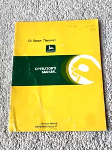 1979 John Deere 50 Snow Thrower Tractor Operator's Manual OMM48795 - Picture 1 of 7