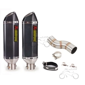 Slip on SFV650 for Suzuki 2009-2016 Exhaust Mid Tail Pipe Modified Muffler 370mm - Bild 1 von 12