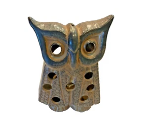 Vintage Brown Ceramic Owl Candle Lantern Tea Light Japan MCM - Picture 1 of 6