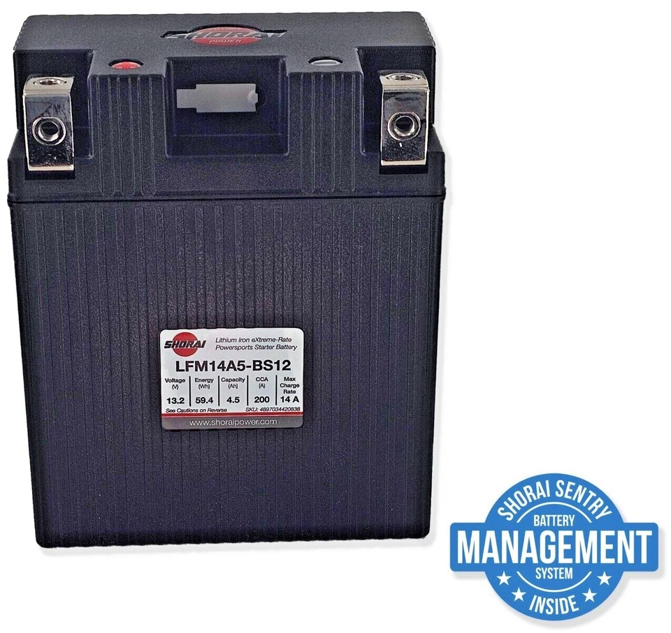 SHORAI  Xtreme-Rate 12-Volt LifePo4 LFM Lithium Battery # LFM14A5-BS12 - Image 1 of 1