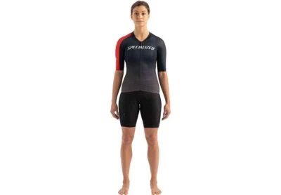 Nuevo con etiquetas Jersey Specialized Mujer Pequeño SL Slim Road Fit S/S Cremallera Completa Rojo Negro Foto 1 de 4