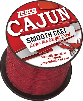 Zebco Cajun Smooth Cast Monofilament Fishing Line Low-Vis Ragin’ Red Quarter... - Image 1 of 2