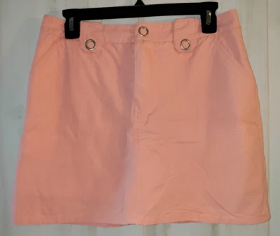 NUEVO PANTALÓN CORTO MUJER MODA BUG NARANJA CLARO CON BOLSILLOS TALLA 8 Foto 1 de 3