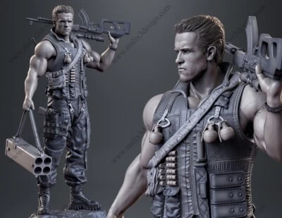 1/24 1/18 Commando Arnold Unpainted Unassembled Resin Model Garage Kits - Image 1 of 4